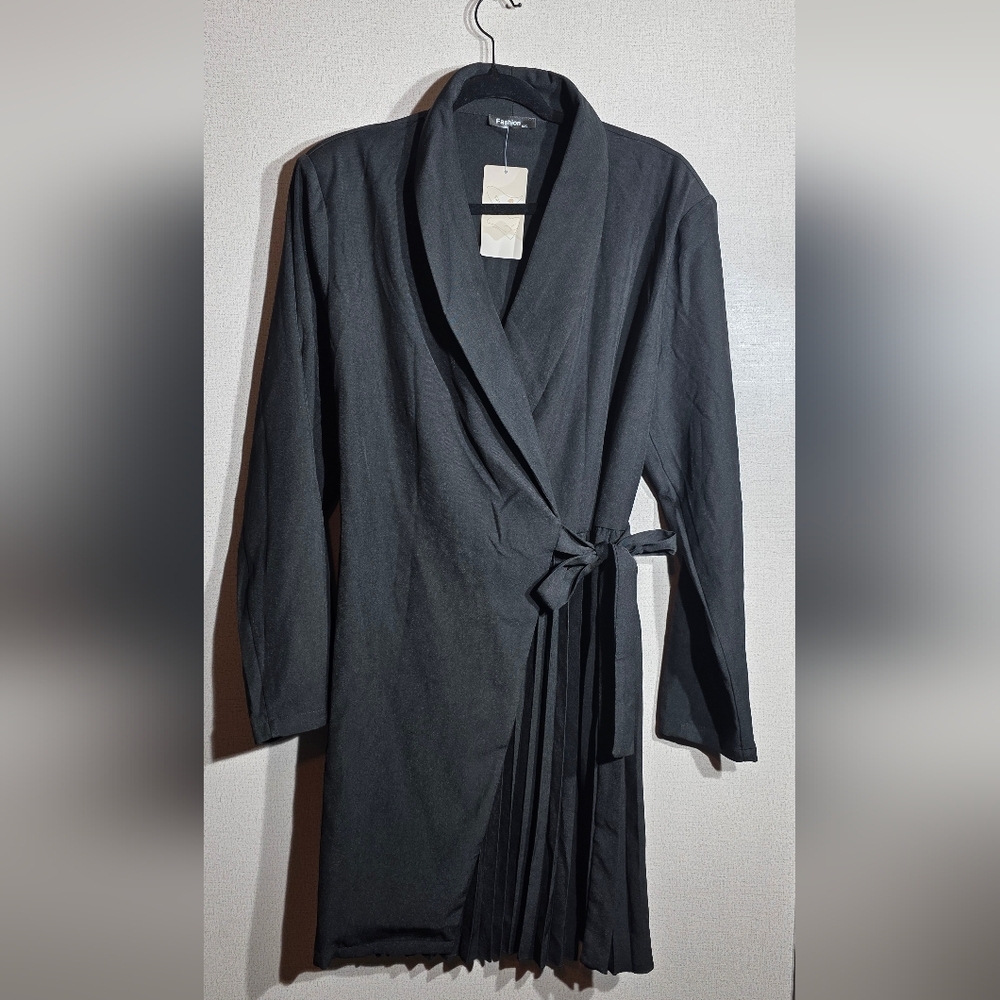 Elegant Black Wrap Dress